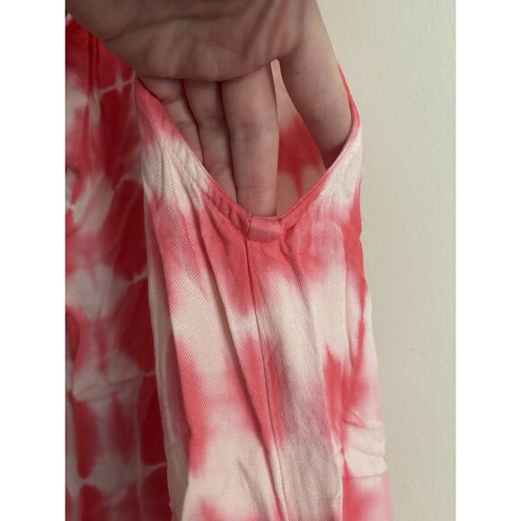 Cloth & Stone‎ Anthropologie Large Dress Tie Dye Pink Cream Pockets Boho Beach - Picture 6 of 8